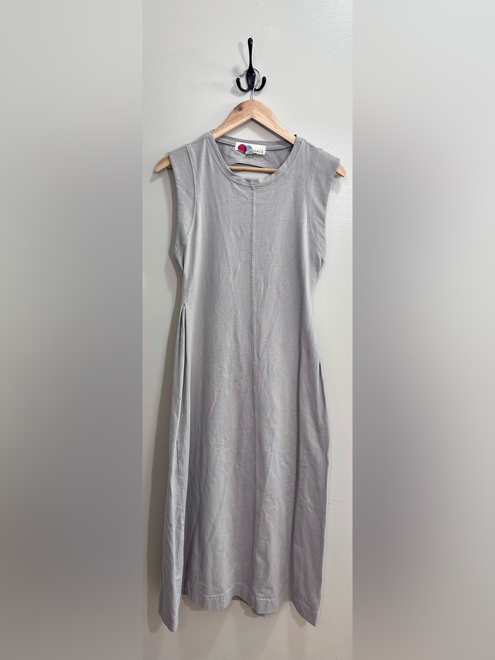 Free People Beach "Simone" Midi Dress in Gray Minimalist Size XS - Picture 5 of 11
